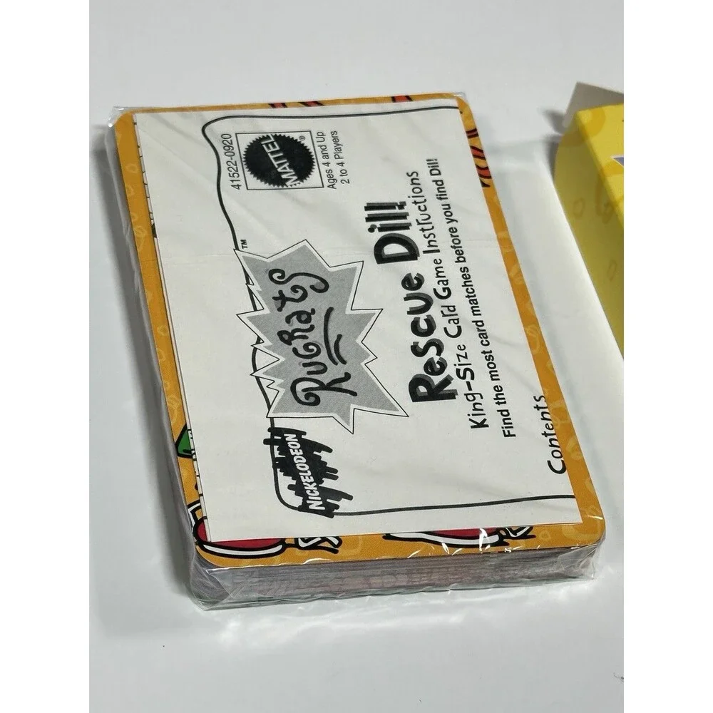 Nickelodeon's Rugrats Rescue Dill King-Size Card Game Mattel 1998 VTG Brand New
